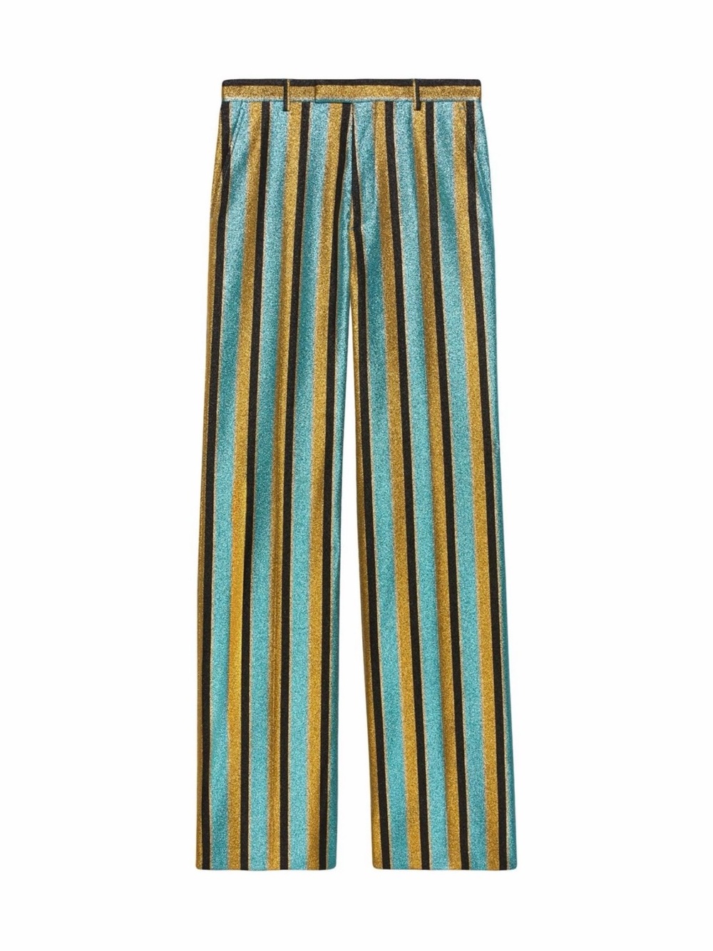 GUCCI glitter stripe-print trousers